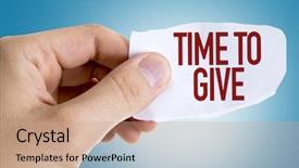  Presentation with give - Theme with provident fund - time to give background and a coral colored foreground