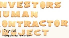  Presentation with words - Amazing PPT theme having provident fund - words investors human contractors project backdrop and a  colored foreground