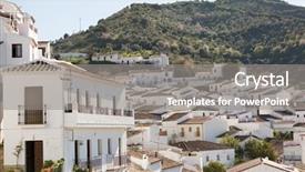  Presentation with seafood paella from spain recipe - PPT theme with provnce - zahara de la sierra cadiz background and a gray colored foreground