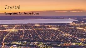  Presentation with provo utah - Slide set with provo utah usa view of downtown from the lookout during dusk background and a coral colored foreground