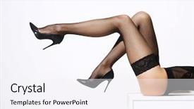  Presentation with sexy - Amazing slides having provocations - beautiful and sexy female legs backdrop and a sky blue colored foreground