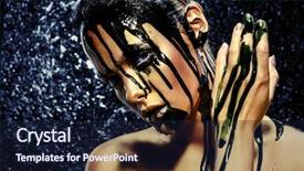  Presentation with oil pollution - Audience pleasing slide deck consisting of provocations - beauty provocation body painting project backdrop and a wine colored foreground