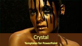  Presentation with oil pollution - Beautiful presentation featuring provocations - beauty provocation body painting project backdrop and a tawny brown colored foreground