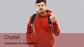  Presentation with middle school - Theme having provocations - education travel and people concept background and a red colored foreground