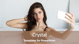  Presentation with arabian woman wearing hijab muslim - Slide set with provocations - image of a beautiful brunette background and a coral colored foreground