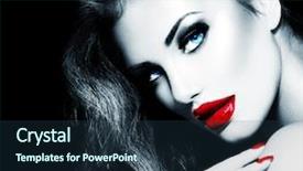  Presentation with black luxury fashion - Audience pleasing slide deck consisting of provocations - sexy beauty girl with red backdrop and a tawny brown colored foreground