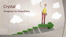  Presentation with life - Slide deck featuring proyectos - she paints her life background and a  colored foreground