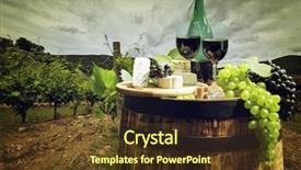  Presentation with wine green - Theme with pruduction - red wine with barrel background and a  colored foreground