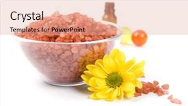 Presentation with handmade spa bath soap - Presentation theme having pruduction - spa pruducts bath salt oil background and a  colored foreground