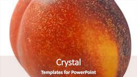  Presentation with fruit - Presentation having prunus-persica-from-peach-fruit background and a crimson colored foreground