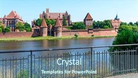  Presentation with knights - Presentation theme with prussian - medieval teutonic knights castle background and a  colored foreground