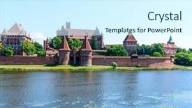  Presentation with knights - Colorful presentation enhanced with prussian - medieval teutonic knights castle backdrop and a  colored foreground