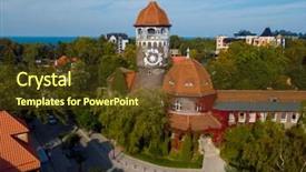  Presentation with old city of jerusalem - Amazing theme having prussian - old water tower city landmark backdrop and a  colored foreground