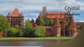  Presentation with german castle - Presentation consisting of prussian - view on old german castle background and a light blue colored foreground