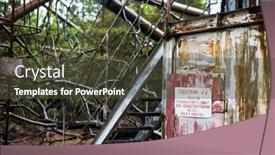  Presentation with radar - Presentation design consisting of prypyat-ukraine-may-20-2015 background and a tawny brown colored foreground