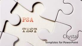  Presentation with test - Presentation design featuring psa-test-text-written background and a light gray colored foreground