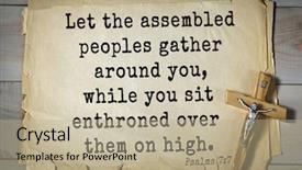  Presentation with bible psalms - Slide deck consisting of psalms let the assembled peoples background and a  colored foreground