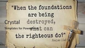  Presentation with righteous - PPT layouts with psalms when the foundation background and a mint green colored foreground