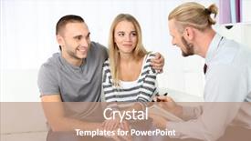  Presentation with family - Beautiful presentation theme featuring psicoanalisis - young couple with problem backdrop and a  colored foreground