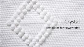  Presentation with cotton fabric - Beautiful PPT theme featuring psique - cotton tricot pique white fabric backdrop and a white colored foreground