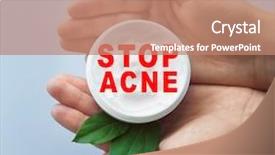  Presentation with psoriasis - Colorful PPT theme enhanced with psoriasis - female hands holding jar backdrop and a coral colored foreground