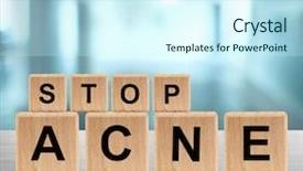 Presentation with psoriasis - Presentation theme enhanced with psoriasis - text stop acne of wooden background and a cool aqua colored foreground