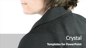  Presentation with psoriasis - Slides consisting of psoriasis - woman's shoulder with dandruff background and a dark gray colored foreground