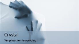  Presentation with fabric - Slide set enhanced with psy - abstract hands human arm inside background and a light blue colored foreground