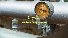  Presentation with pipeline - Slide deck enhanced with psy - gauge pressure in the pipeline background and a tawny brown colored foreground