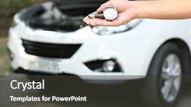  Presentation with tyre - Colorful PPT theme enhanced with psy - hand holding pressure gauge backdrop and a dark gray colored foreground