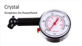  Presentation with measuring blood pressure in haitian - Theme with psy - manometer for measuring tire pressure background and a white colored foreground