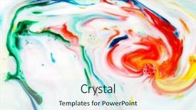  Presentation with chemical experiment - Cool new PPT theme with psychedelic - abstract colorful backgrounds and textures backdrop and a cool aqua colored foreground