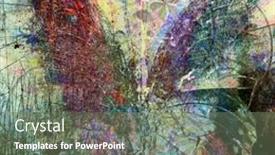  Presentation with psychedelic - Presentation theme having psychedelic-color-butterfly-texture-background background and a gray colored foreground