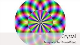  Presentation with psychedelic - Audience pleasing presentation theme consisting of psychedelic color circle backdrop and a light gray colored foreground