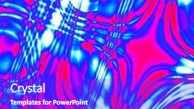  Presentation with psychedelic - Presentation featuring psychedelic red-blue fantasy background background and a cobalt blue colored foreground