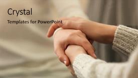  Presentation with psychiatric - PPT theme enhanced with psychiatric diseases - hands of young woman countenancing background and a coral colored foreground