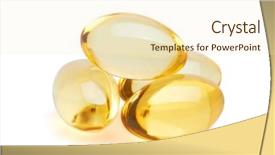  Presentation with chemistry white pills - PPT layouts enhanced with psychiatric drugs - yellow pills isolated on white background and a cream colored foreground