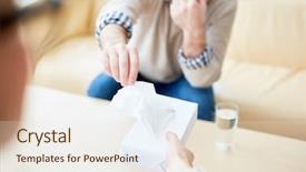  Presentation with psychiatrist - Beautiful PPT layouts featuring psychiatrist giving box of tissue backdrop and a lemonade colored foreground