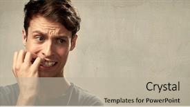  Presentation with psychic - Theme consisting of psychic mind - anxious man background and a mint green colored foreground