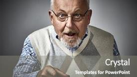  Presentation with old camera and film sound - Beautiful PPT layouts featuring psychic mind - old man pointing backdrop and a gray colored foreground