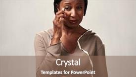  Presentation with woman crying - Presentation theme enhanced with psychic mind - sad crying black woman background and a violet colored foreground