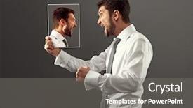  Presentation with discussion - Slide deck having psychic mind - worry man have a hot background and a gray colored foreground