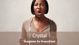  Presentation with angry - Presentation theme consisting of wrath - angry african american woman background and a coral colored foreground