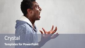  Presentation with farm land black aberdeen angu - Audience pleasing slides consisting of wrath - angry black man face backdrop and a coral colored foreground