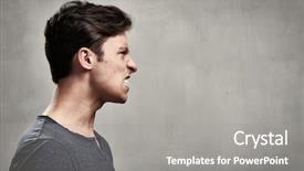  Presentation with angry - PPT layouts enhanced with wrath - angry man background and a gray colored foreground