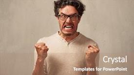  Presentation with angry - Beautiful slide deck featuring psycho - angry man backdrop and a coral colored foreground