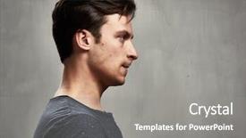  Presentation with angry - Theme with wrath - angry man background and a gray colored foreground