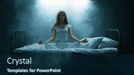  Presentation with yoga - Amazing slide set having psycho-woman-sitting-in-yoga backdrop and a ocean colored foreground