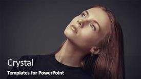  Presentation with dark space - PPT theme having psychological-art-portrait-a-tender background and a wine colored foreground