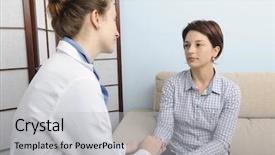  Presentation with psychiatrist - Slides with psychological health - psychologist or psychiatrist listening background and a light gray colored foreground